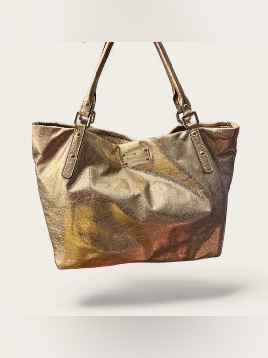 kate spade New York Handbags - Kate spade New York Leather Metallic Gold Tote Bag